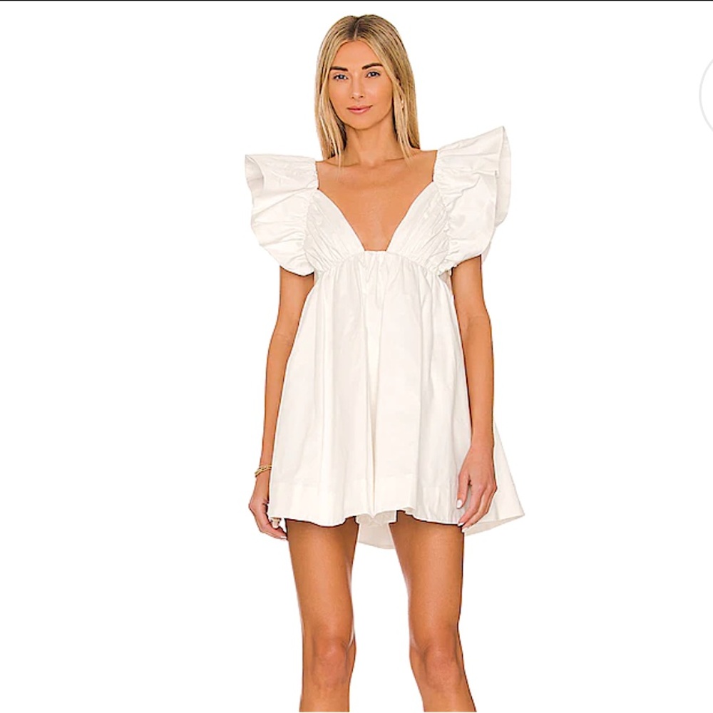 For Love and Lemons Clementine White Mini Dress